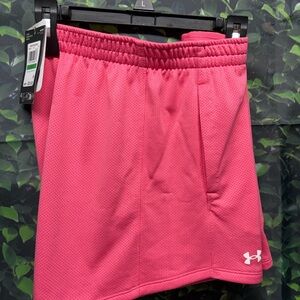 Under Armour G Tech Play Up Mesh Shorts in Pink